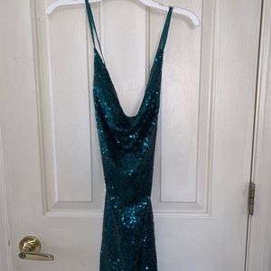 Emerald Green Sequin Dress